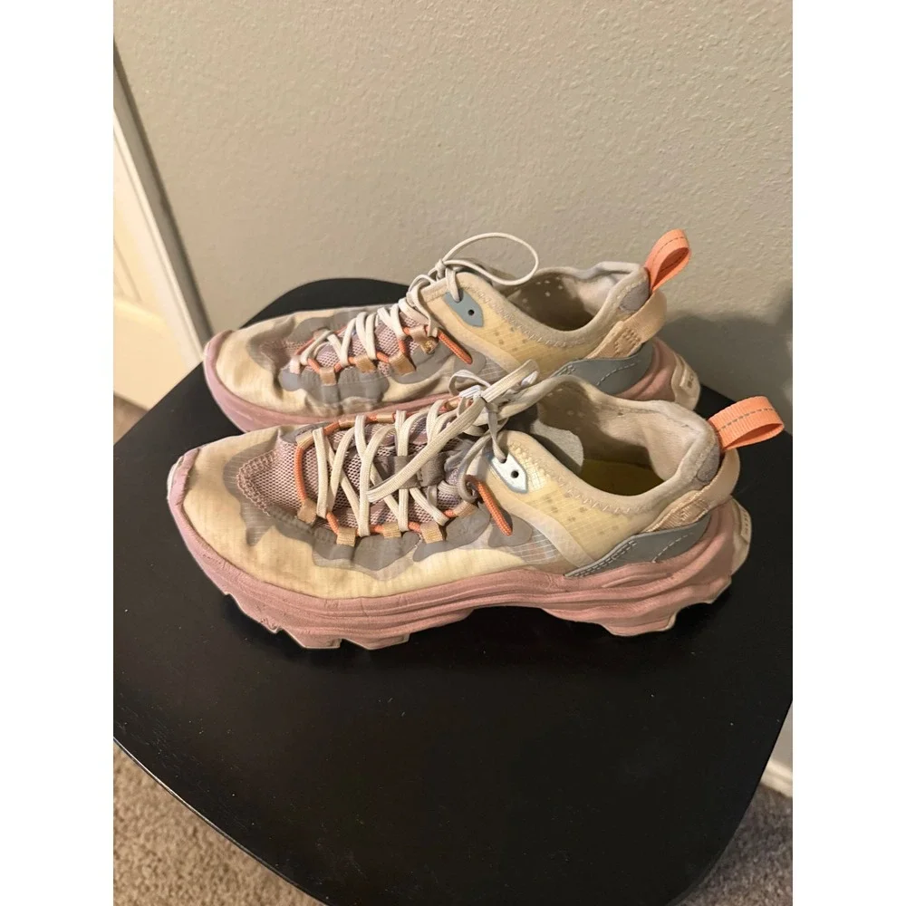 Sorel Kinetic Breakthru Tech Lace Sneakers Womens 7 Pink Chalk NL4691 Platform